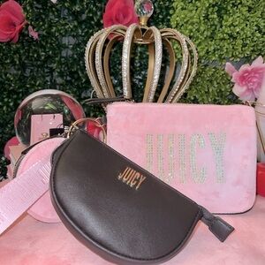🩷🍒Juicy Couture pink pouch set